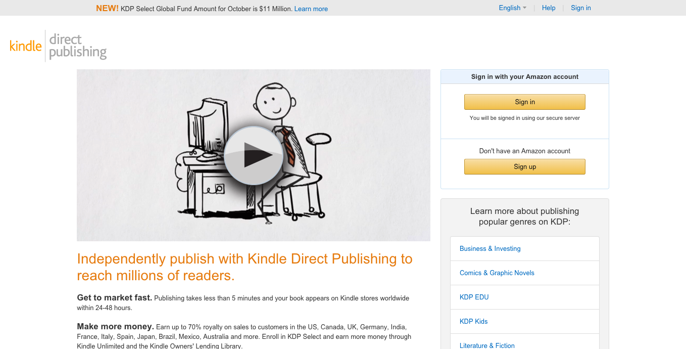 kindle direct publishing terms and conditions